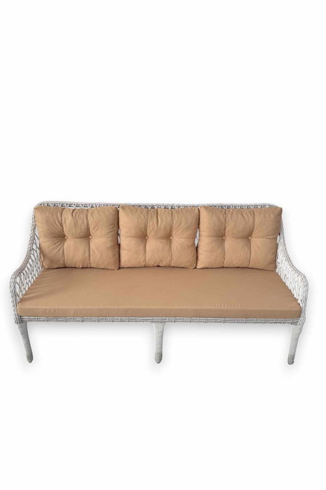 Hanah Home Hisar 3+1+1 Beige y Blanco